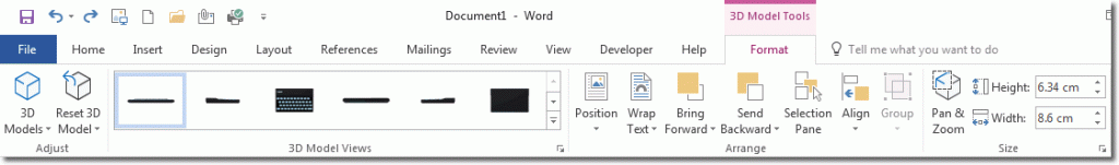 3D Models Tab