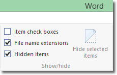 Hide File Extensions