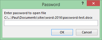 Password Protected Document